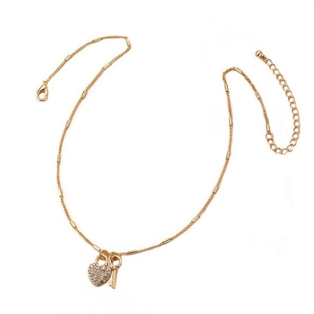 3/$30 ๐ Rhinestone Lock and Key Necklace - Picture 5 of 5